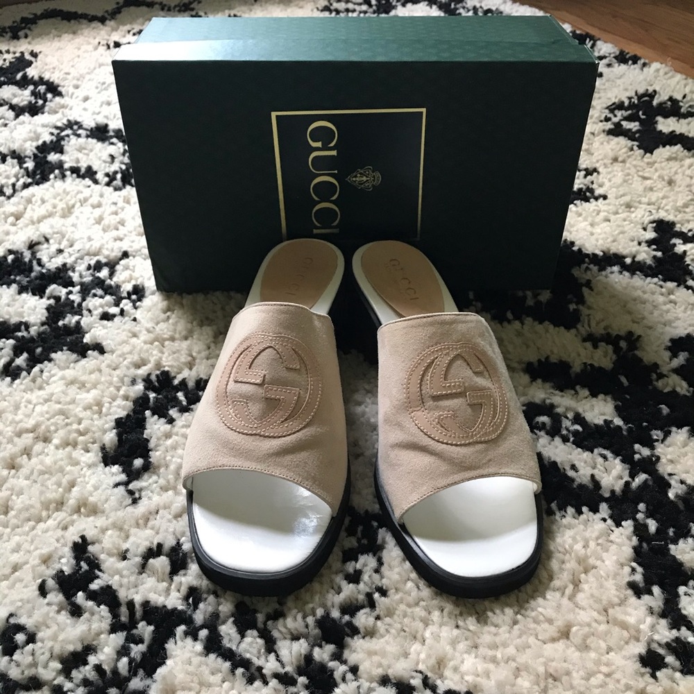 Vintage 1980s GUCCI Sandal Slides